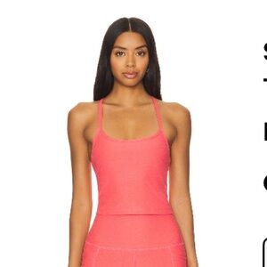 Beyond Yoga spacedye Coral Glow Heather Tank Top